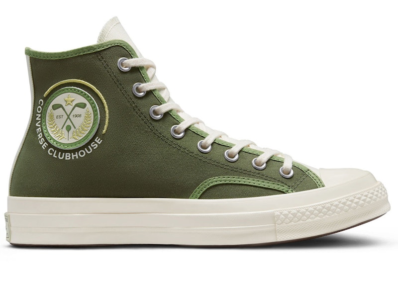 Olive shop green converse