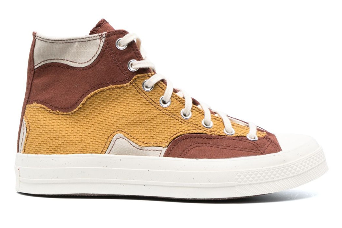 Pre-owned Converse Chuck Taylor All-star 70 Hi Craft Mix Red Oak In Red Oak/burnt Honey/beech Stone