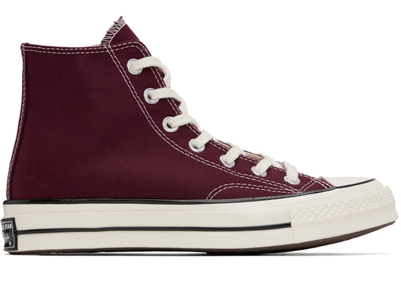 High top burgundy store converse