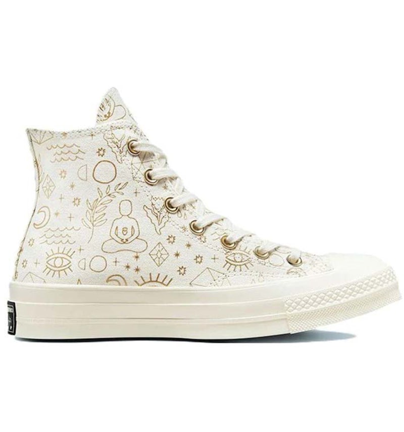 Converse Chuck Taylor All Star 70 Hi Elements Print Egret Gold
