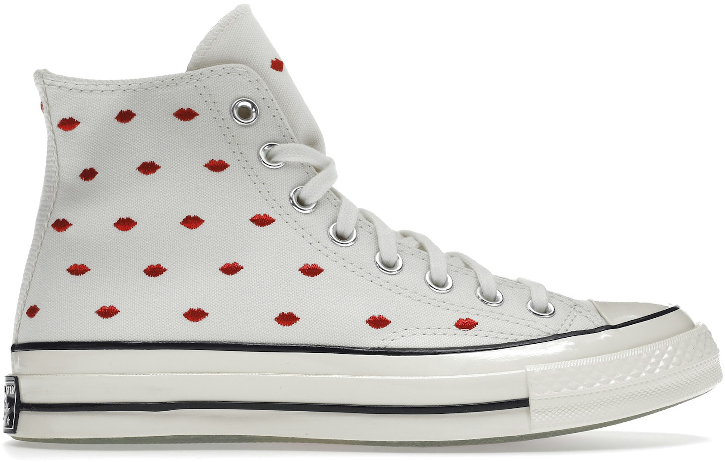 Converse Taylor Hi Embroidered Lips Vintage White - - GB