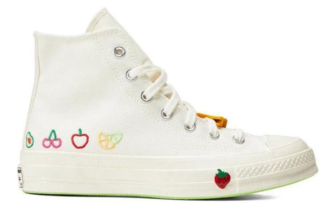 Pre-owned Converse Chuck Taylor All Star 70 Hi Festival Smoothie (women's) In Egret/egret/lime