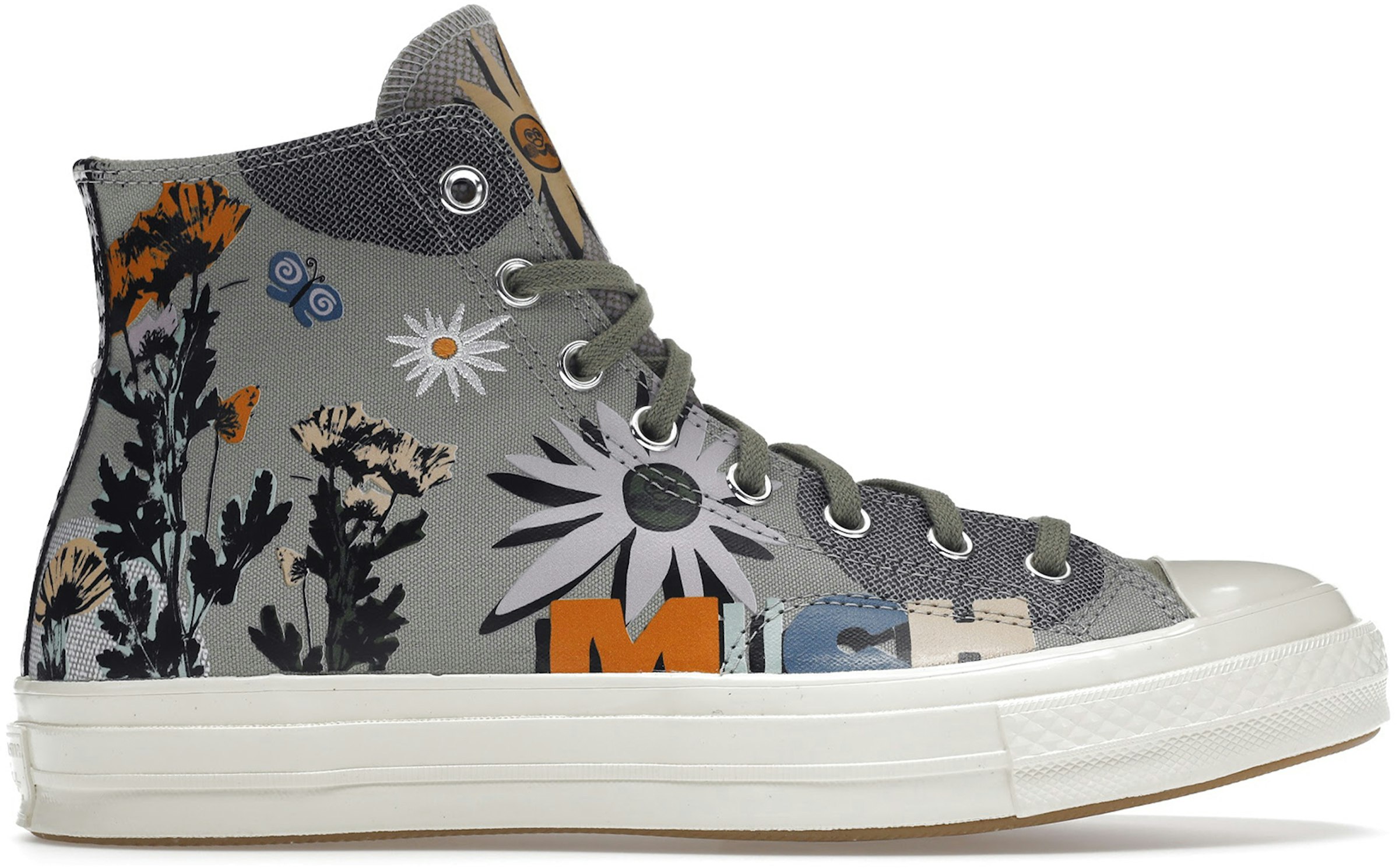 Snel Planeet as Converse Chuck Taylor All-Star 70 Hi Floral Much Love Slate Egret - 172935C  - US