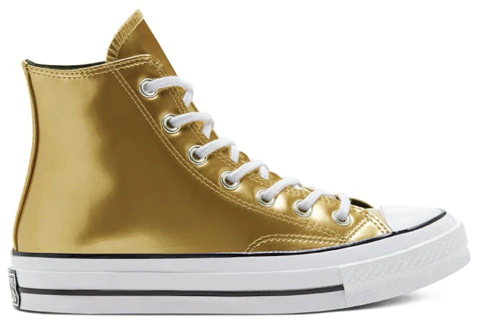 Gold converse sneakers womens Clearance