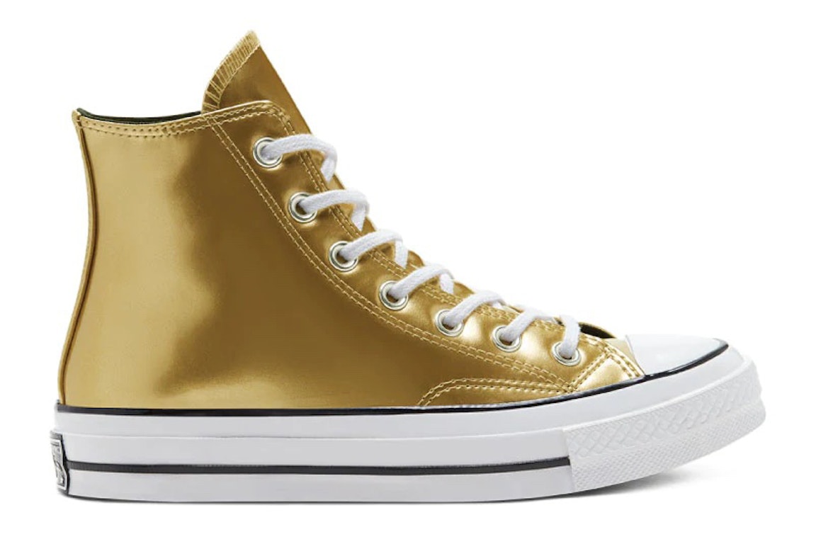 Pre-owned Converse Chuck Taylor All Star 70 Hi Industrial Glam Gold (women's) In Gold/black/egret