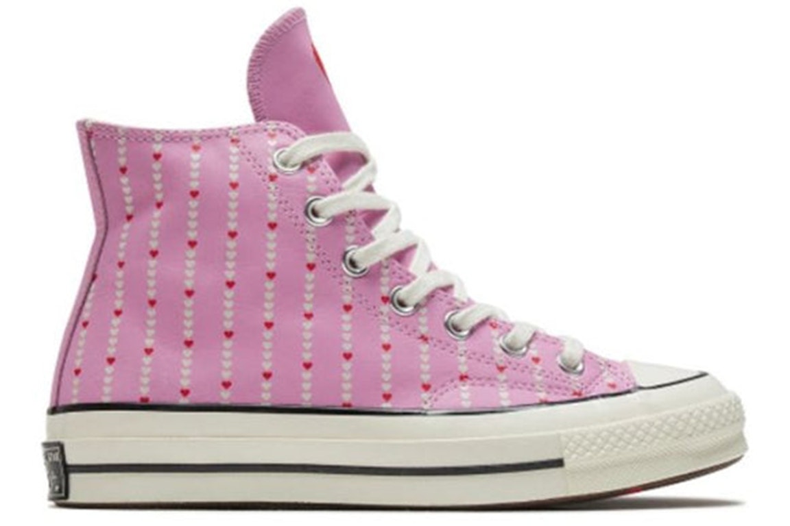 Pre-owned Converse Chuck Taylor All Star 70 Hi Love Fearlessly Peony Pink (women's) In Peony Pink/egret