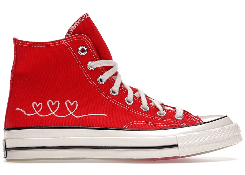 Red xx shop hi converse