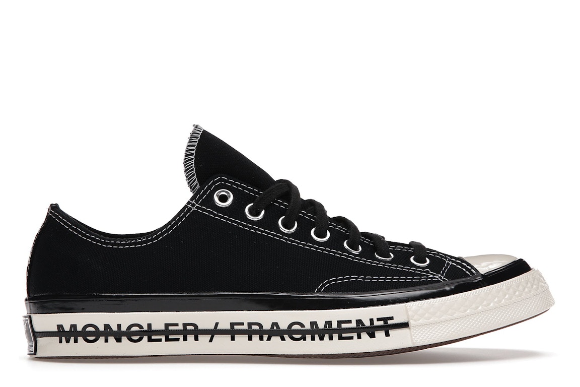 Pre-owned Converse Chuck Taylor All-star 70 Hi Moncler Fragment Black In Black/black/egret