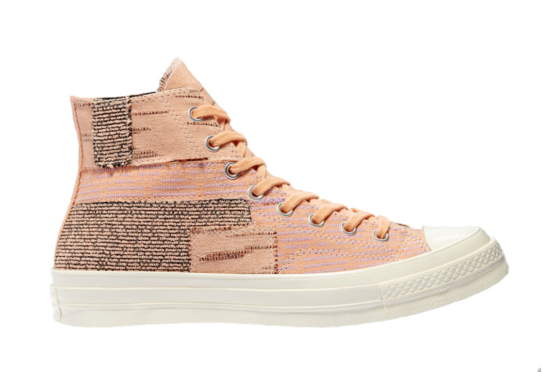 Pre-owned Converse Chuck Taylor All-star 70 Hi Patchwork Peach In Peach/sheer Lilac/egret
