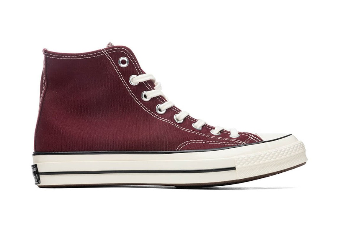 Pre-owned Converse Chuck Taylor All-star 70 Hi Recycled Canvas Deep Bordeaux In Deep Bordeaux/egret/black