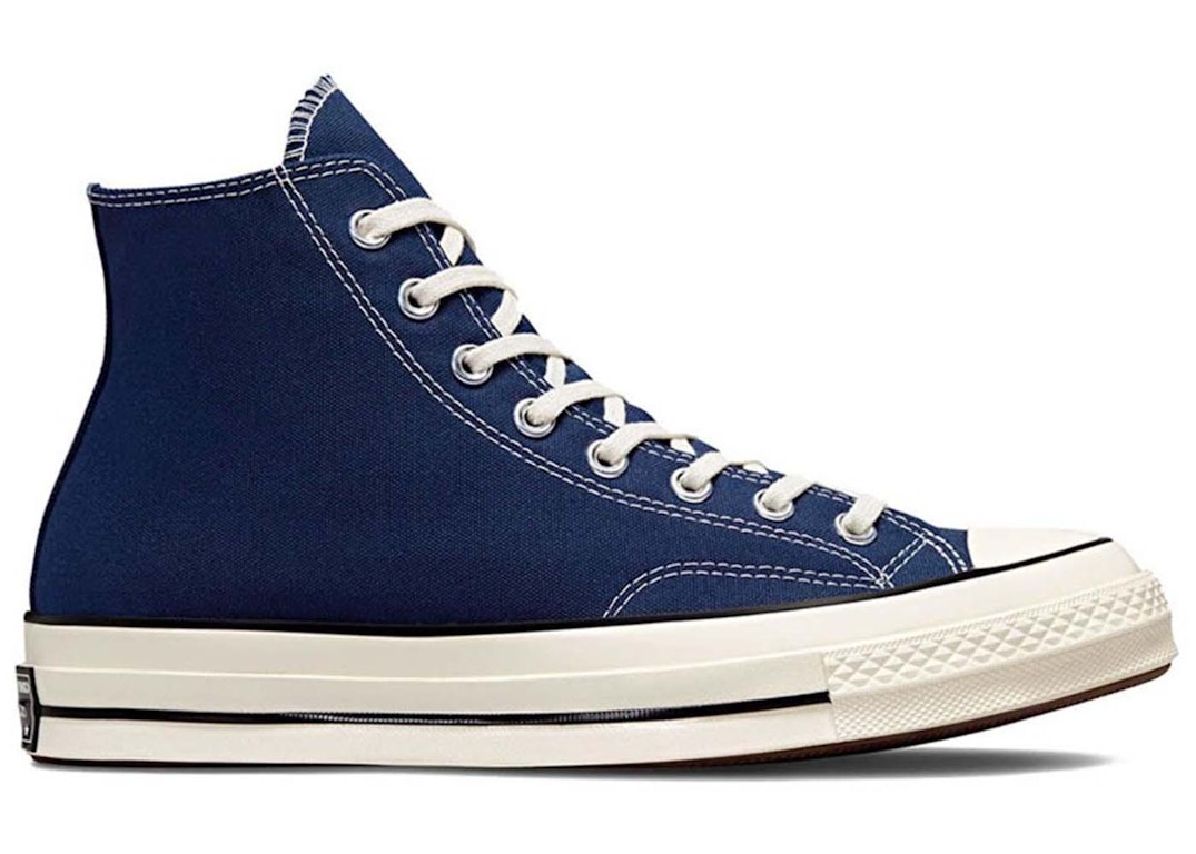 Pre-owned Converse Chuck Taylor All-star 70 Hi Recycled Canvas Midnight Navy In Midnight Navy/egret/black
