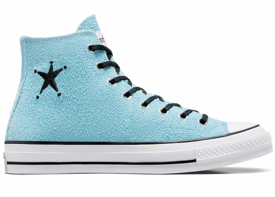 Pre-owned Converse Chuck Taylor All Star 70 Hi Stussy Sky Blue In Sky Blue/egret/black