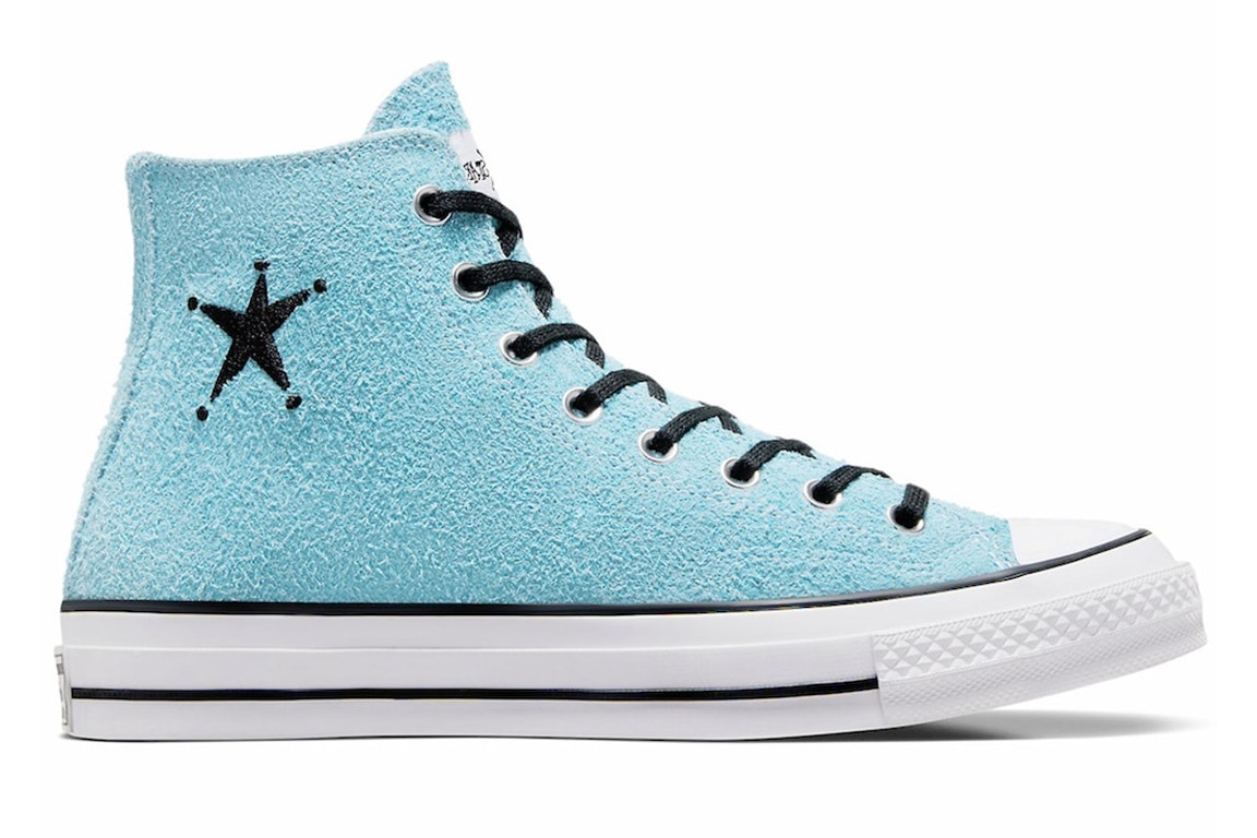 Pre-owned Converse Chuck Taylor All Star 70 Hi Stussy Sky Blue In Sky Blue/egret/black