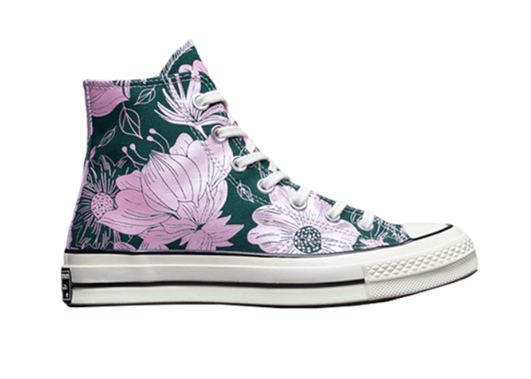 Pre-owned Converse Chuck Taylor All Star 70 Hi Vintage Floral Midnight Pink Glaze (women's) In Midnight Clover/pink Glaze