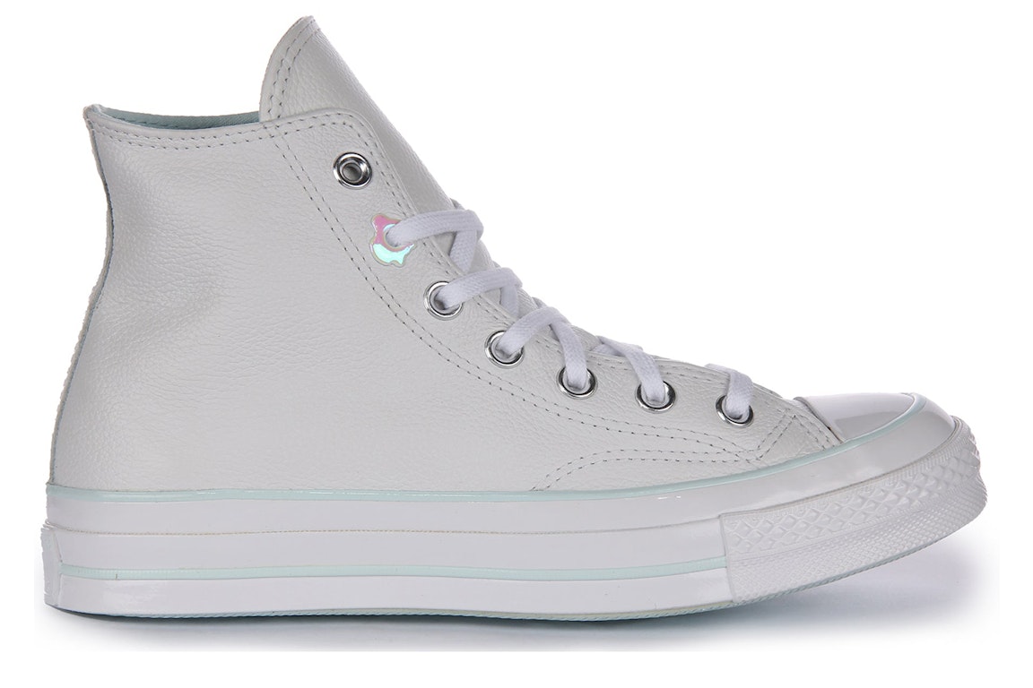 Pre-owned Converse Chuck Taylor All Star 70 Hi White Out Leather In White/aqua Mist/white