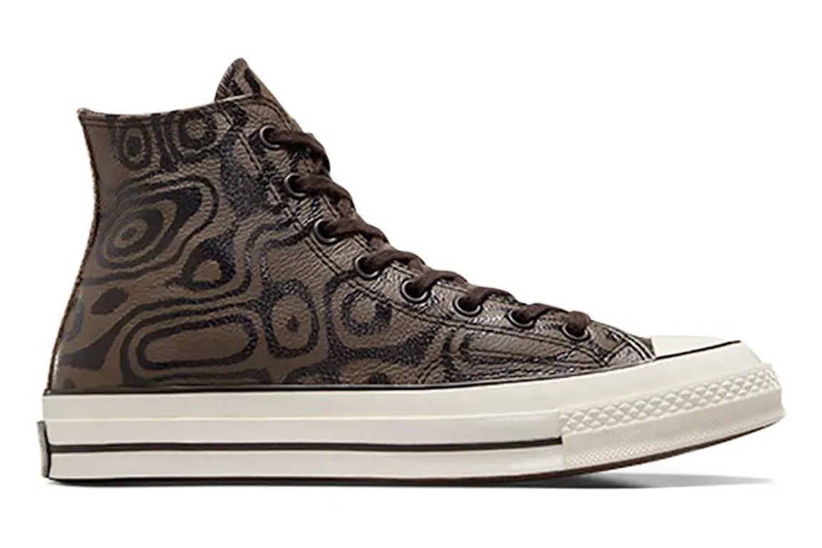 Click to view more detailed imagery on our partner's website Pre-owned Converse Chuck Taylor All Star 70 Hi Willy Wonka Chocolate Swirl In Brown/tan/egret