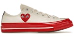 Converse Chuck Taylor All Star 70 Ox Comme des Garçons Entresuela PLAY Egret Rojo