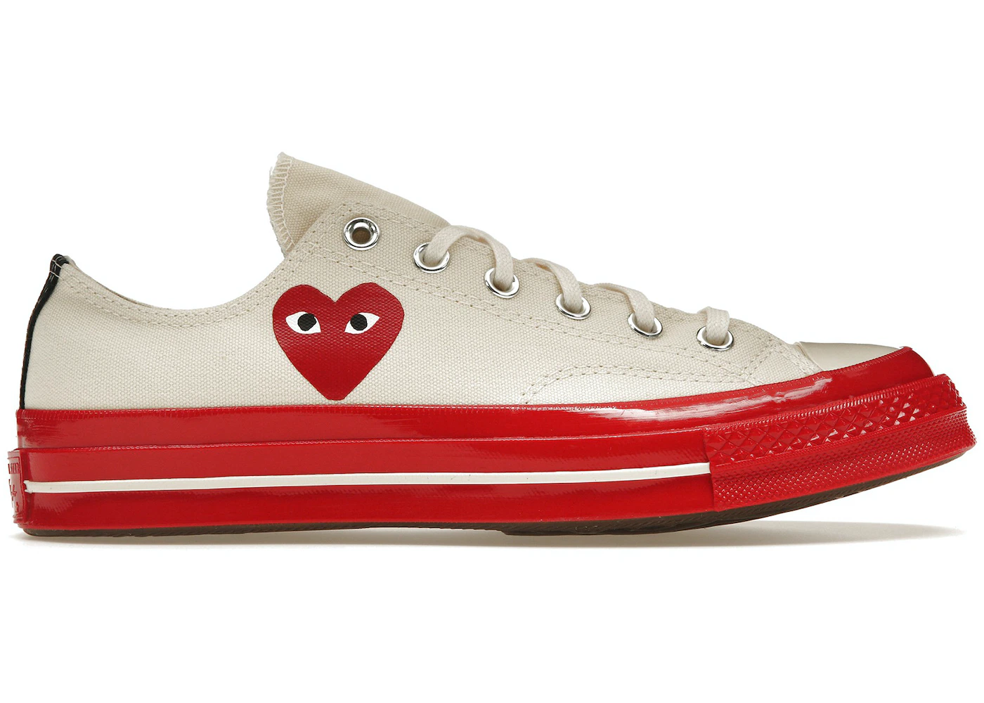 Converse Chuck Taylor All Star 70 Ox Comme des Garcons PLAY Egret Red ...