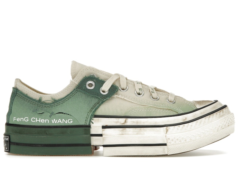 Pre-owned Converse Men's Chuck Taylor All Star 70 Ox Feng Chen Wang 2in1 Sneakers In Natural Ivory/myrtle/egre
