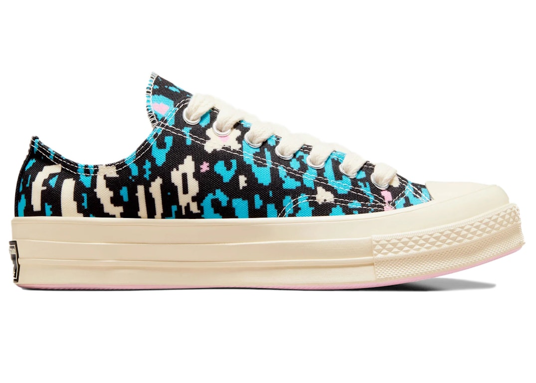 Pre-owned Converse Chuck Taylor All Star 70 Ox Golf Le Fleur Digital Leopard Teal In Teal/black/antique White