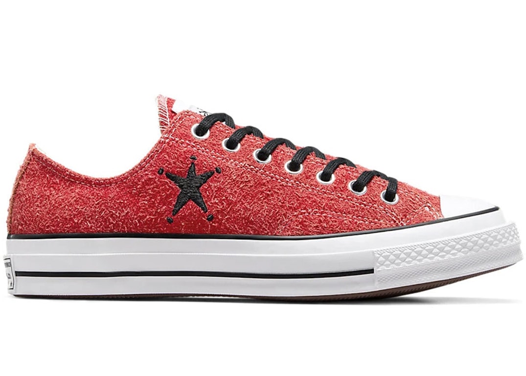 Pre-owned Converse Chuck Taylor All Star 70 Ox Stussy Poppy Red In Poppy Red/egret/black