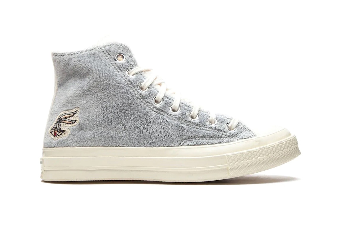 Click to view more detailed imagery on our partner's website Pre-owned Converse Chuck Taylor All-star 70 Hi Bugs Bunny 80th Anniversary In Grey/egret-egret