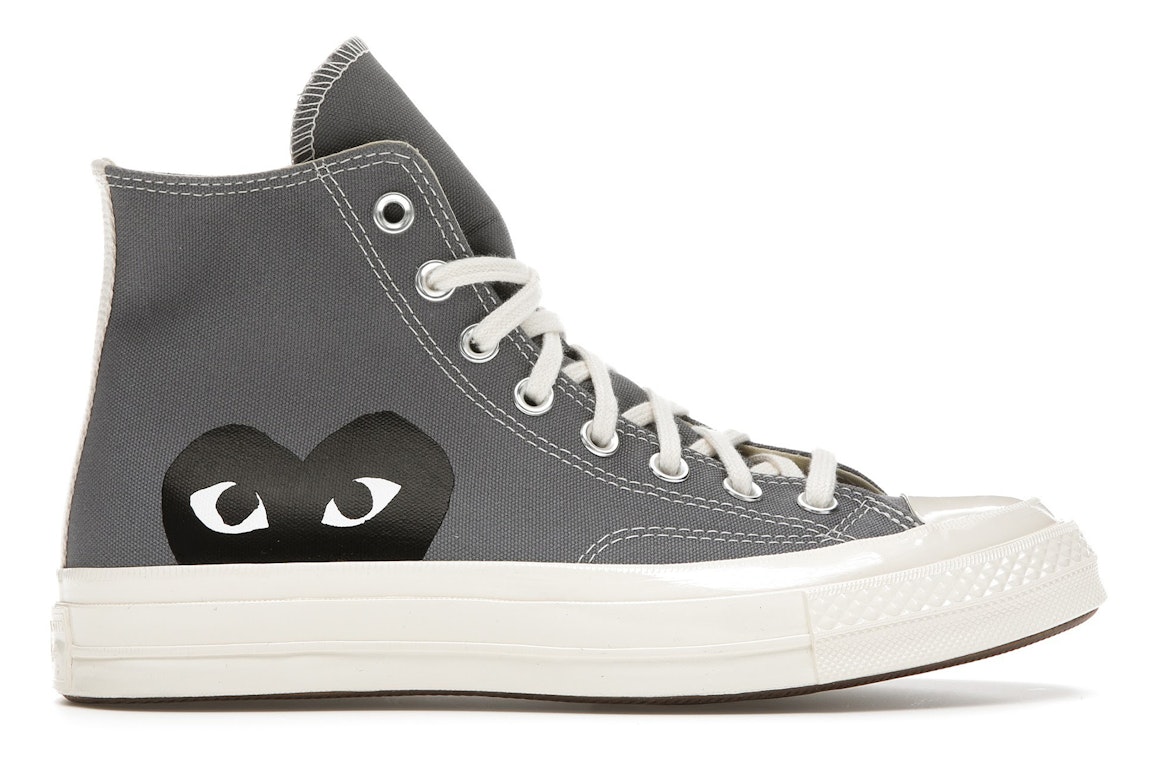 Pre-owned Converse Chuck Taylor All-star 70s Hi Comme Des Garcons Play Grey In Steel Gray/egret/black