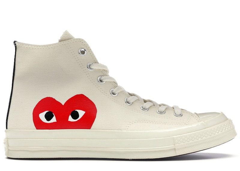 comme des garcons play x converse chuck taylor 1970s hi black