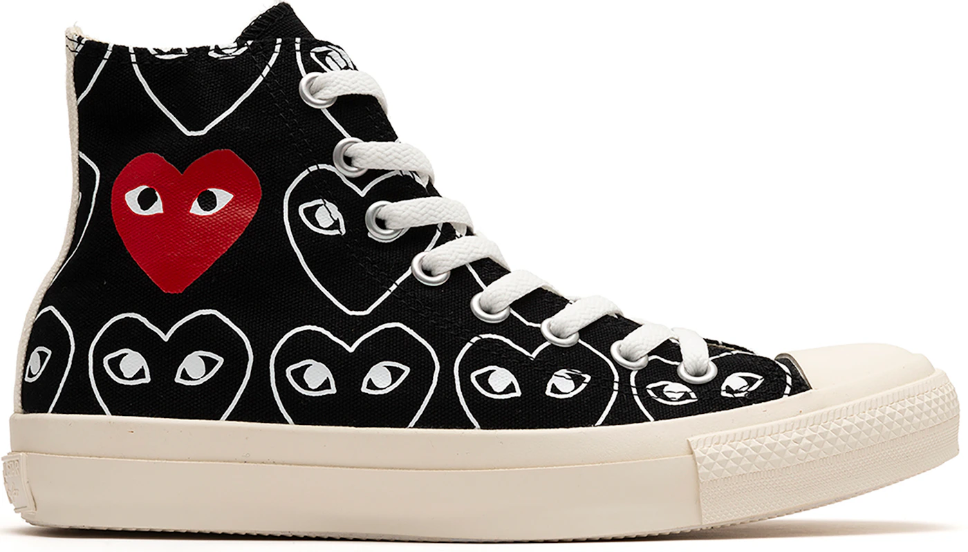 gammel adelig Tap Converse Chuck Taylor All-Star 70 Hi Comme des Garcons Play All-Over Black  - - US