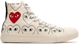 Converse Chuck Taylor All-Star 70 Hi Comme des Garcons Play All-Over Natural
