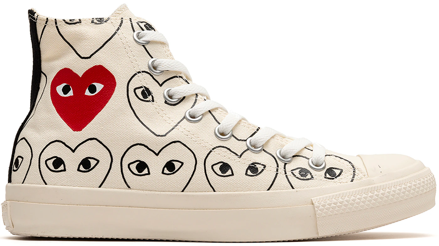 Converse Chuck Taylor All Star 70 Hi Comme des Garcons PLAY All-Over ...