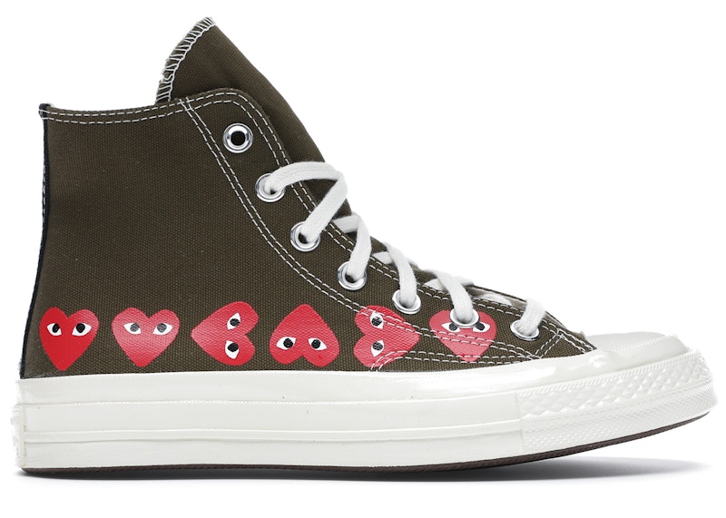 Converse Chuck Taylor All Star 70 Hi Comme des Garcons PLAY Grey Converse Chuck Taylor All Star 70 Hi Comme des Garcons PLAY Grey
