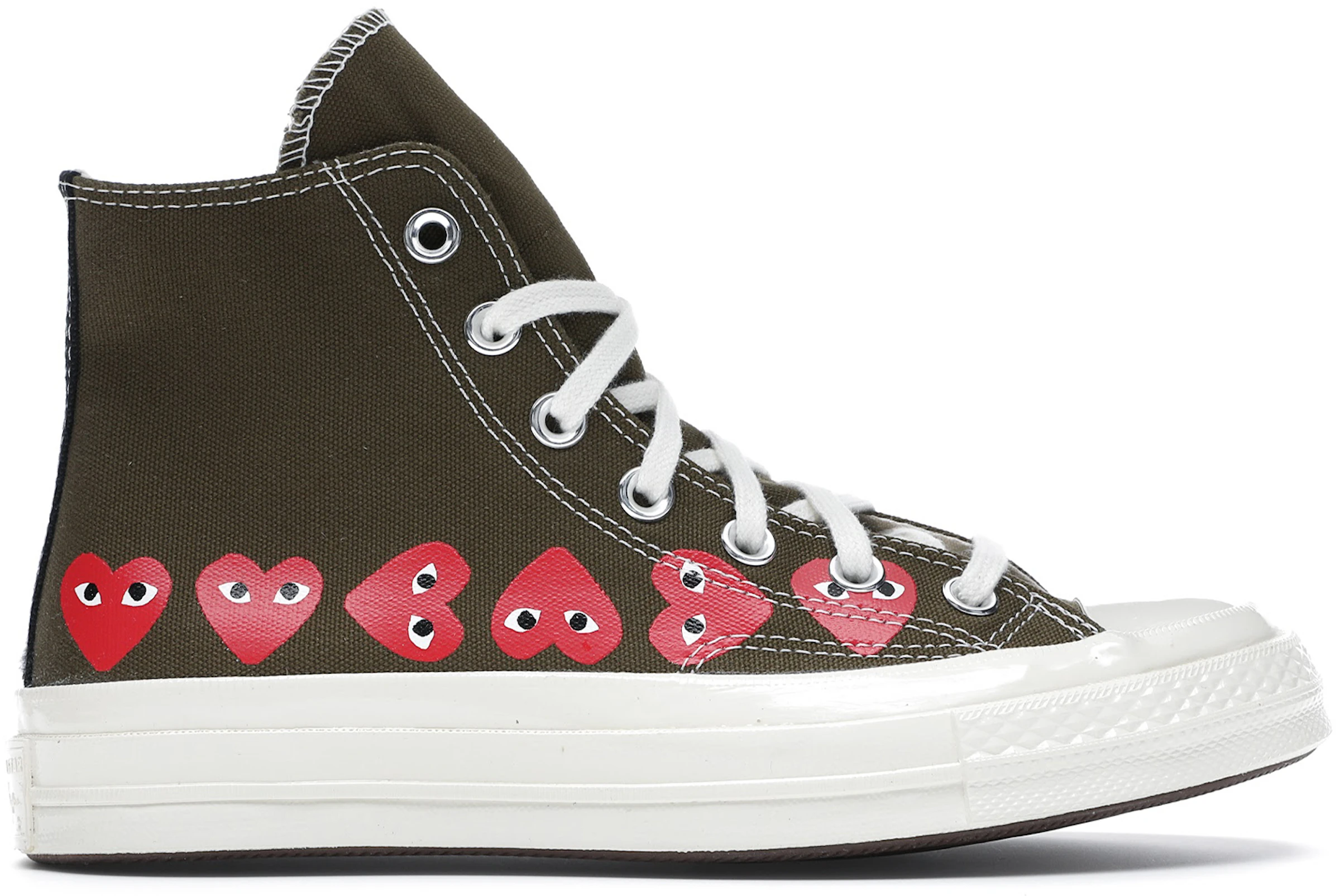 Chuck Taylor All-Star 70 Hi Comme des Garcons Play Multi-Heart Green - 162973C -