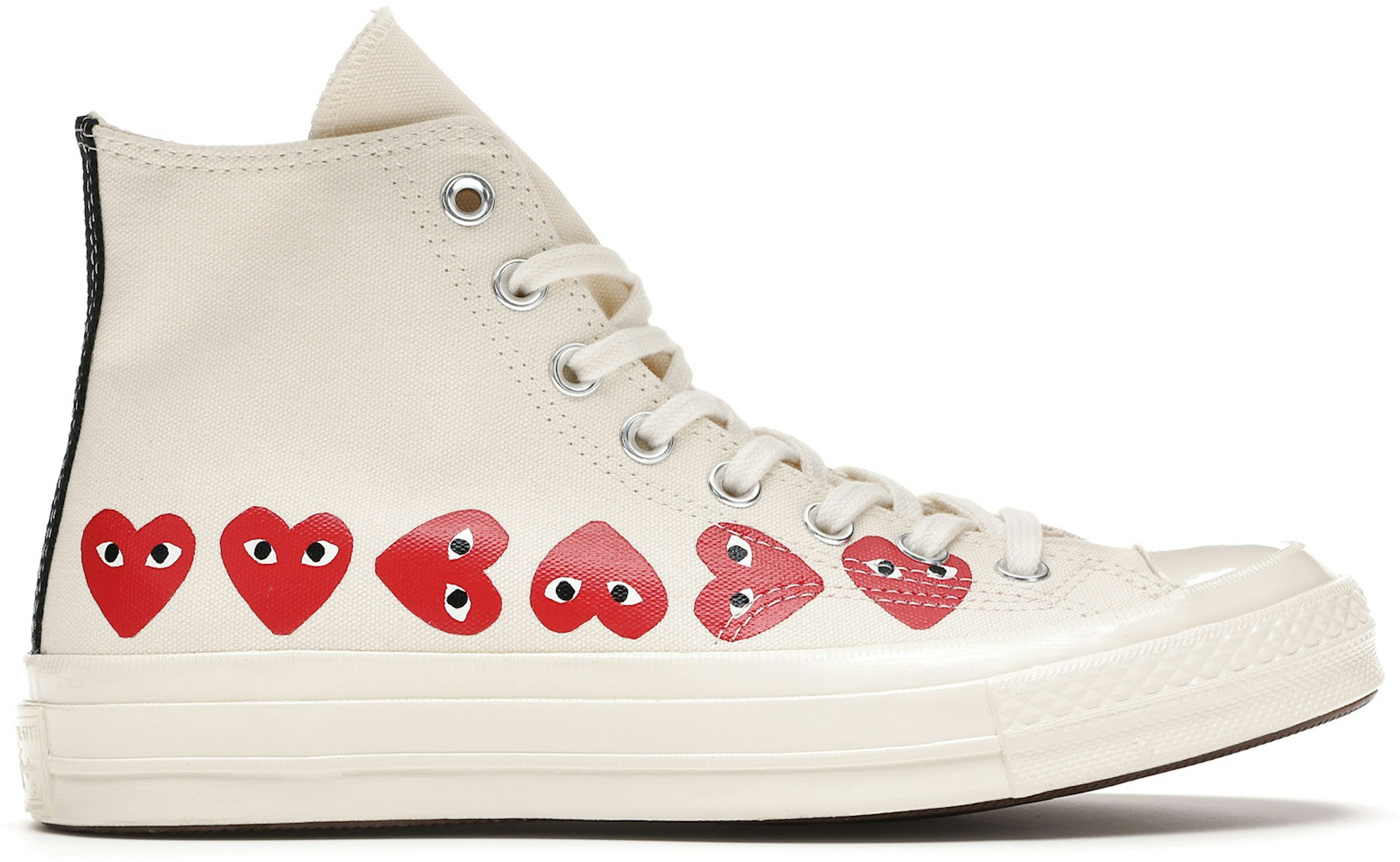 Chuck Taylor All-Star 70 Hi Comme des Garcons Play Multi-Heart White - US