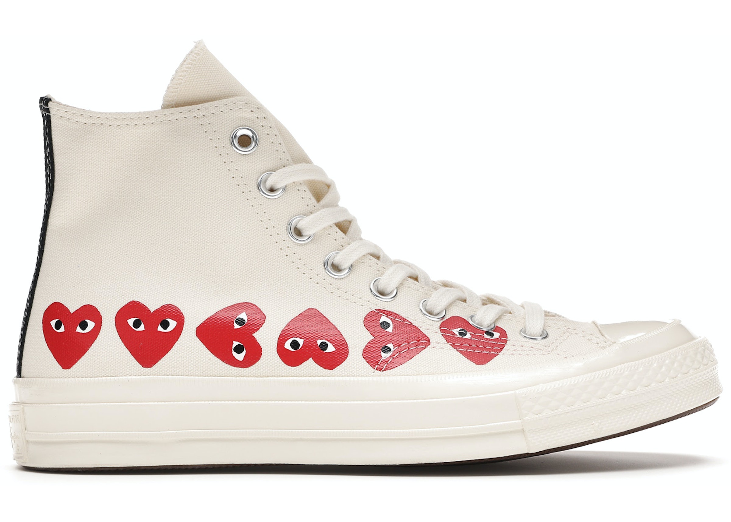 Chuck Taylor All-Star 70 Hi Comme des Garcons Play Multi-Heart White - US