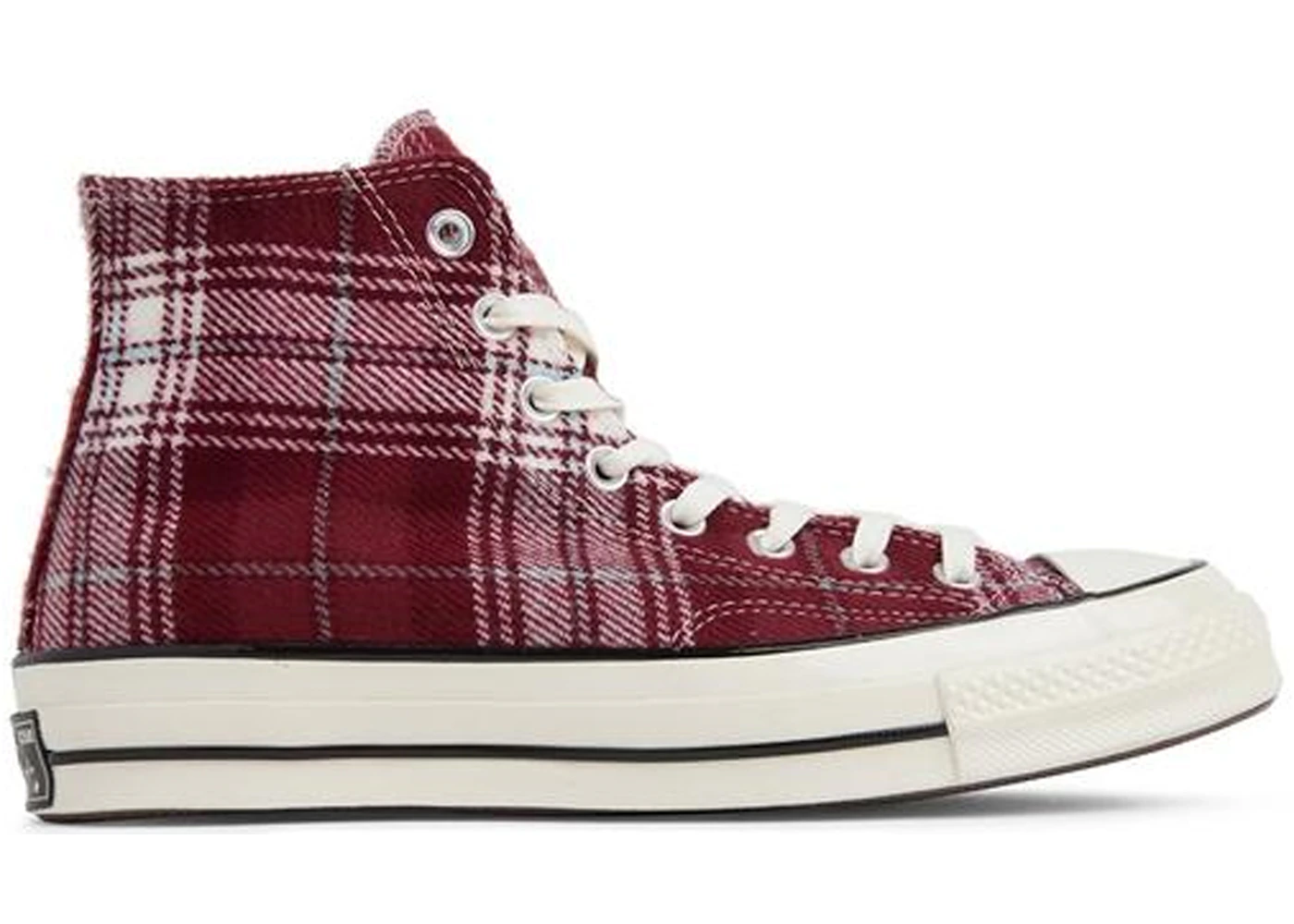 Burgundy 2025 plaid converse