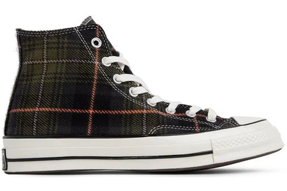 Plaid top chuck taylors