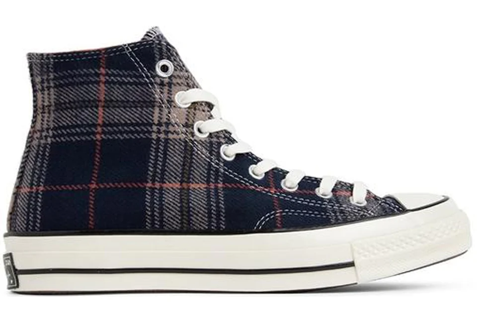 Converse Chuck Taylor All Star 70 Hi Plaid Pack Navy Men s