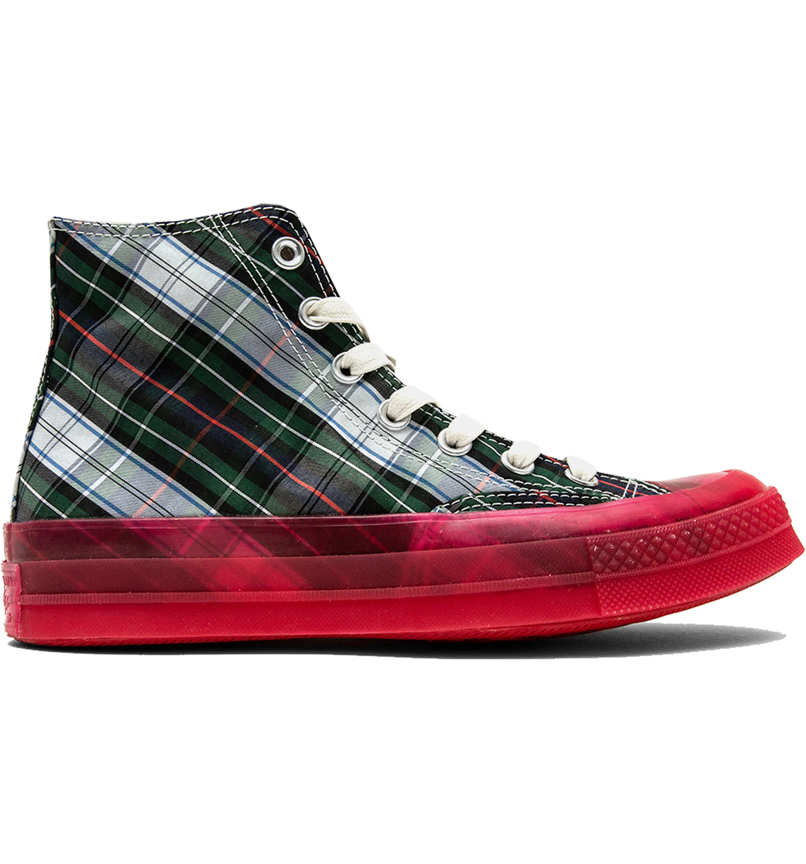 Converse Chuck Taylor All Star 70 Hi Plaid Translucent Midsole Red
