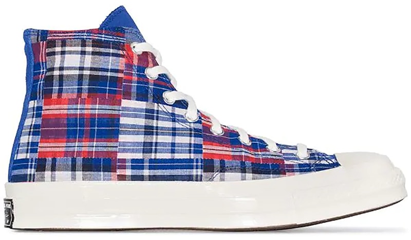 blue tartan converse