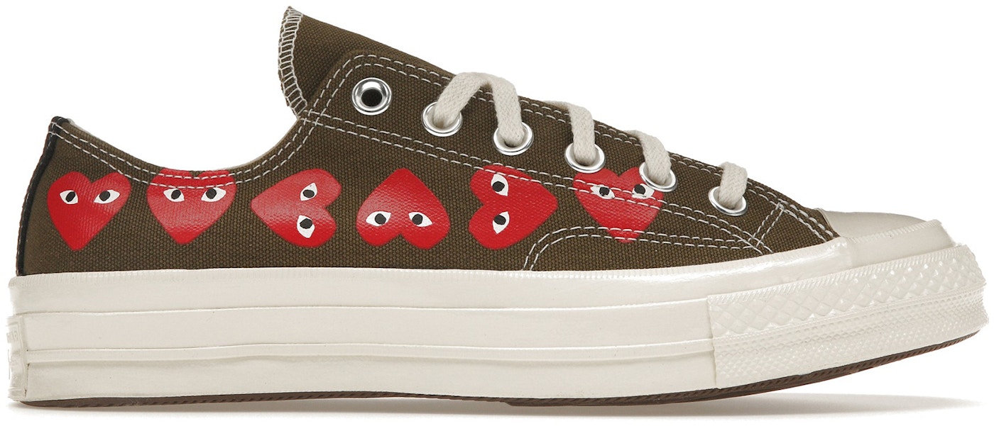 Converse Chuck Taylor All Star 70s Ox Comme Des Garcons Multi Heart Green c