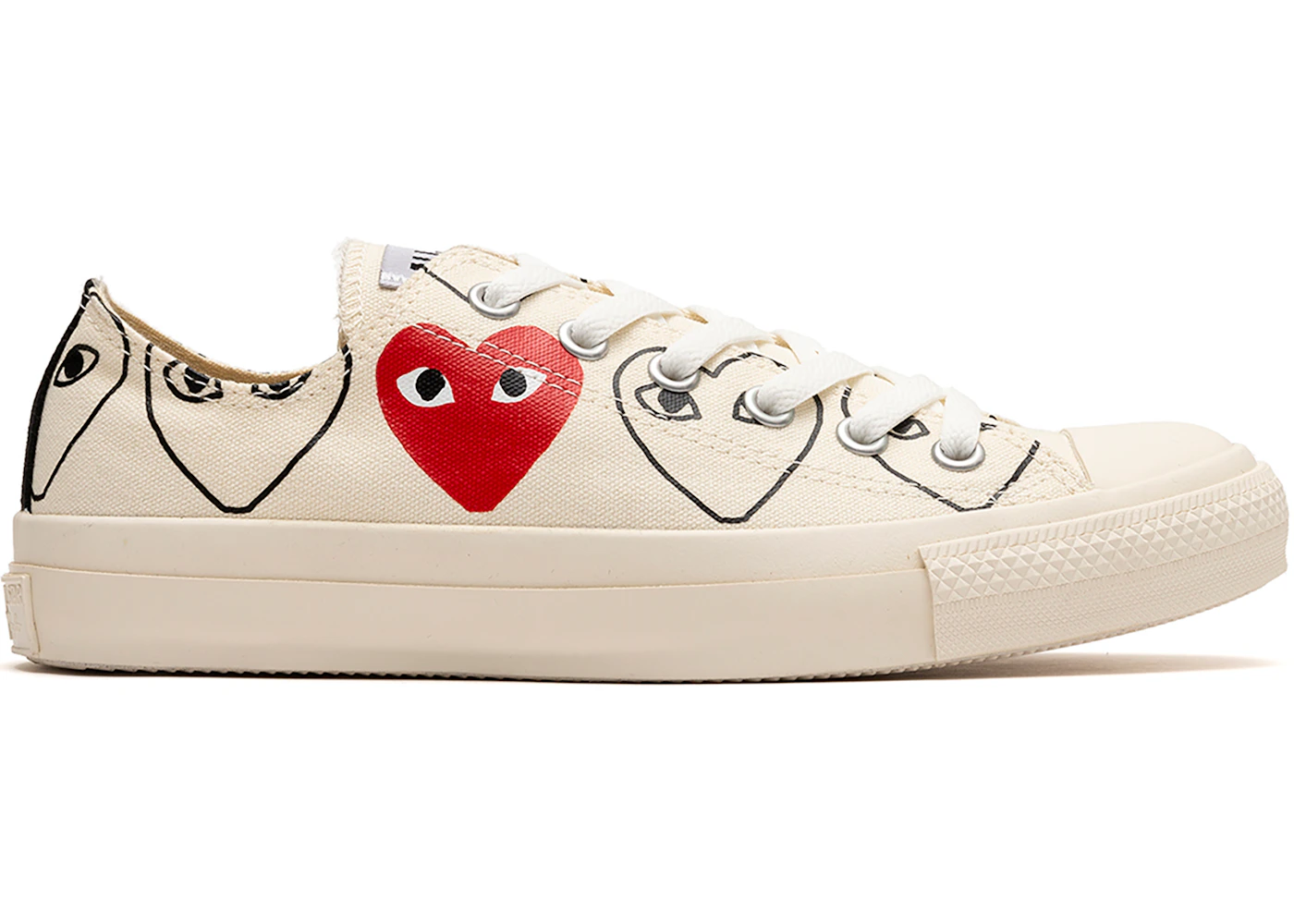 All star x comme des garcons white on sale