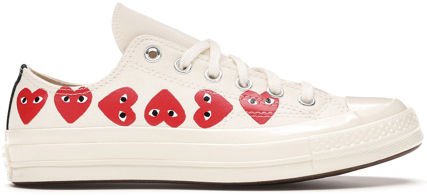 Converse Chuck All Star 70 Ox Comme Garcons Play Multi-Heart White Men's - 162975C - US