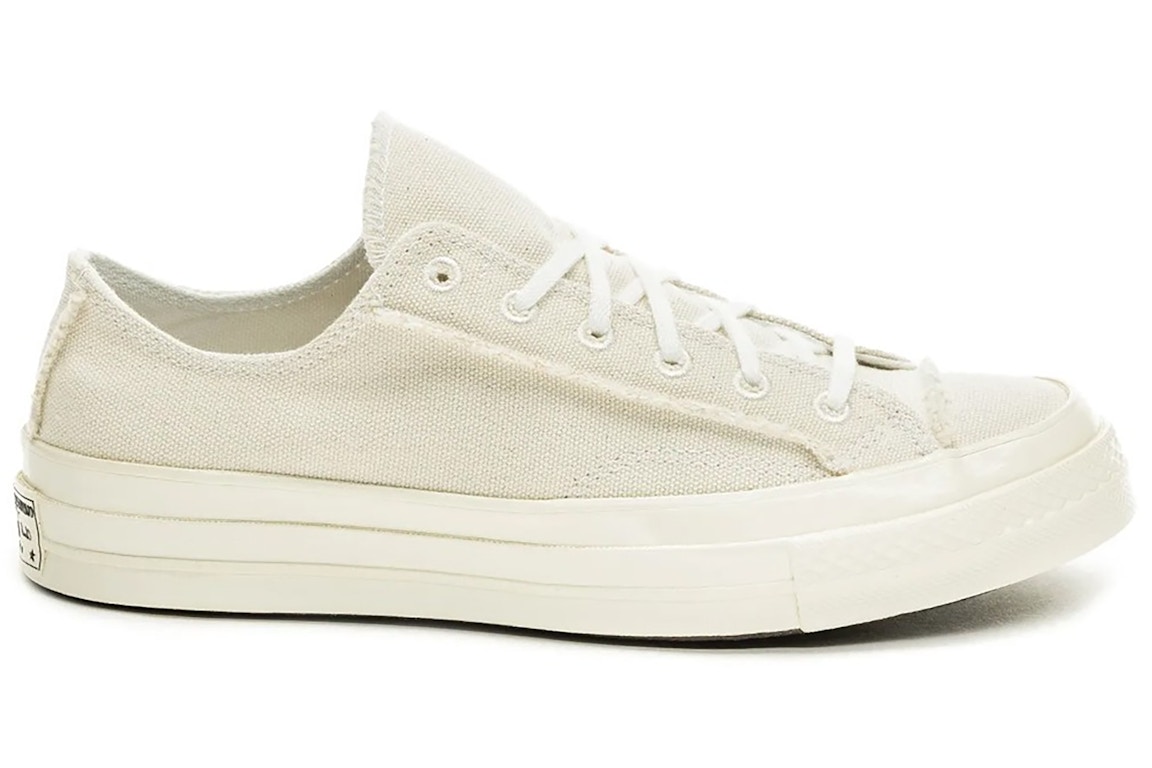 Pre-owned Converse Chuck Taylor All-star 70 Ox Upcycled Canvas In Egret/natural-egret