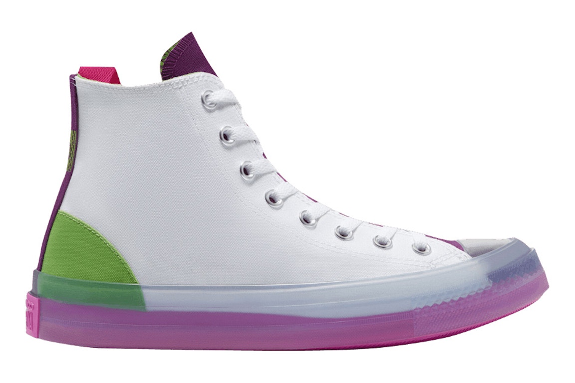 Click to view more detailed imagery on our partner's website Pre-owned Converse Chuck Taylor All-star Cx Hi Dramatic Nights White In White/bold Wasabi