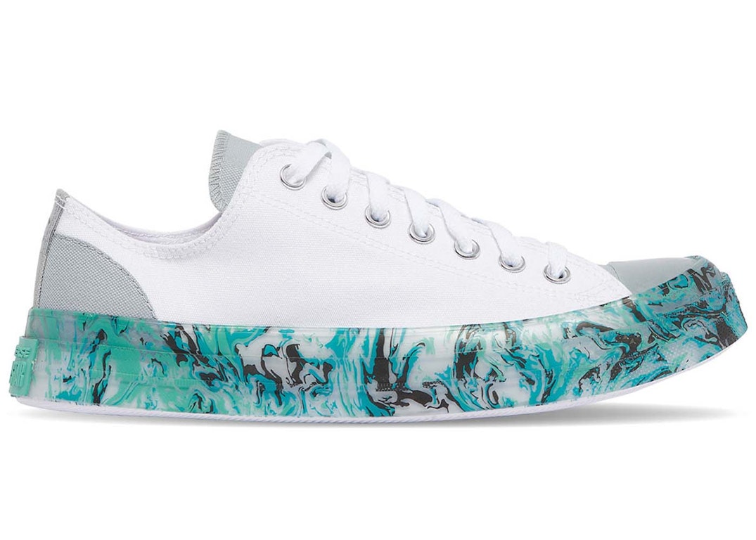 Pre-owned Converse Chuck Taylor All-star Cx Ox Throwback Craft Marbled White In White/ash Stone/washed Teal
