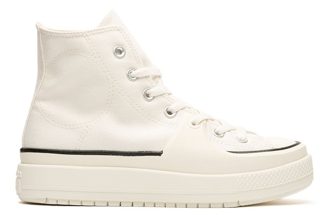 Pre-owned Converse Chuck Taylor All Star Construct Hi Vintage White In Vintage White/black/egret