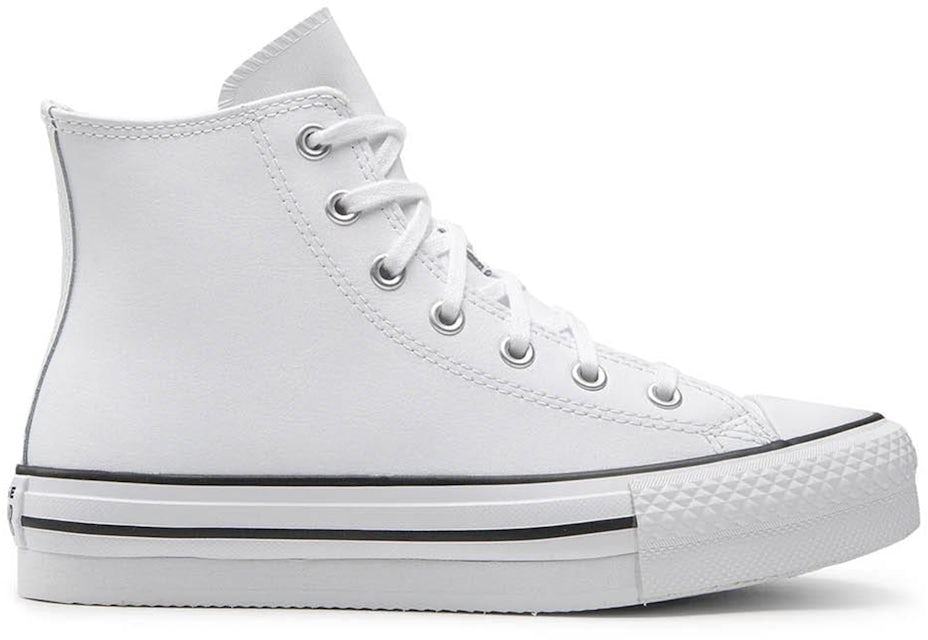 A02486C US Converse Eva Star - Chuck Taylor Leather Lift White Hi - Natural Ivory All