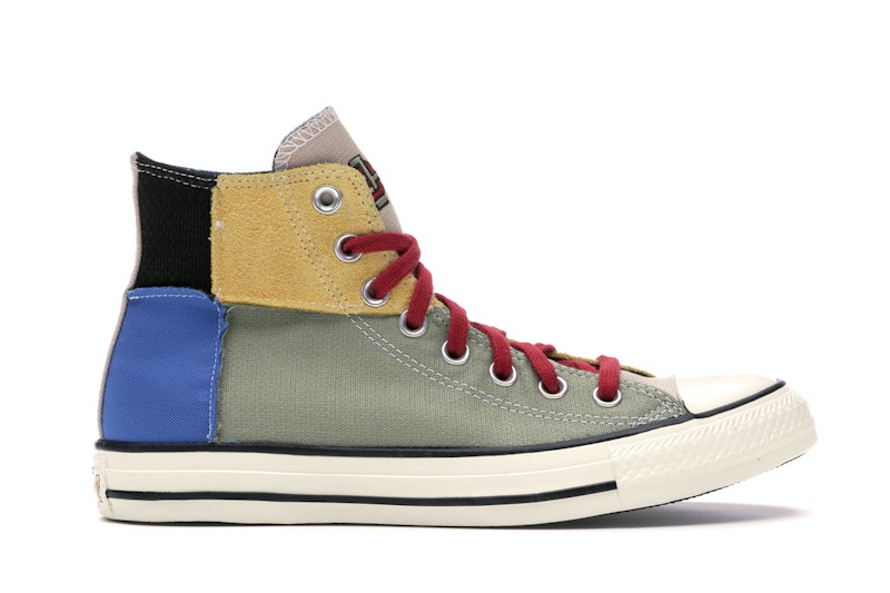 Pre-owned Converse Men's  Chuck Taylor All Star Hi Bhm (2020) Sneakers In Oil Green/solar Flare