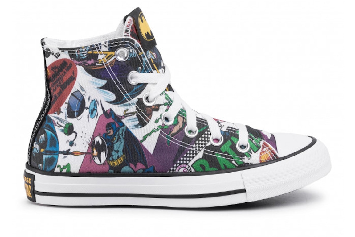 Click to view more detailed imagery on our partner's website Pre-owned Converse Chuck Taylor All-star Hi Batman 80th Anniversary Issue 190 In Black/white-yellow